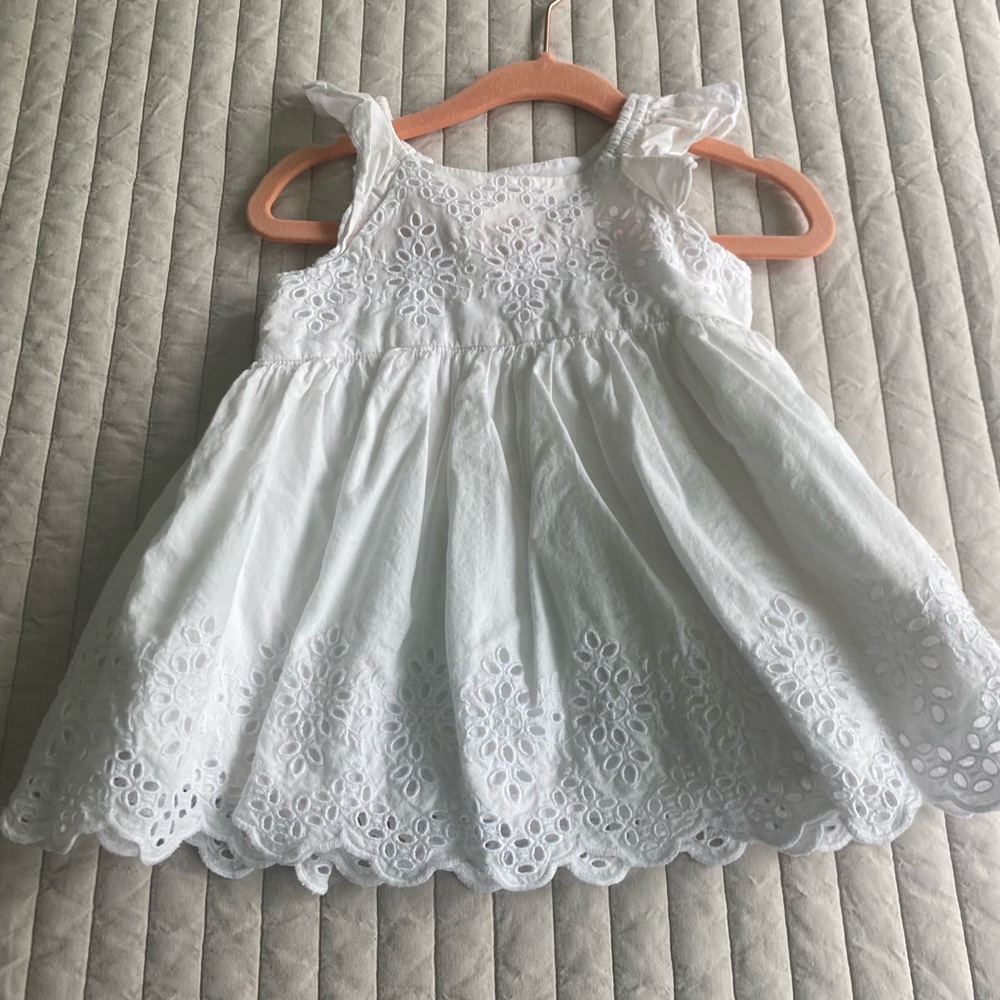 GAP White Eyelet Kids Casual Dress